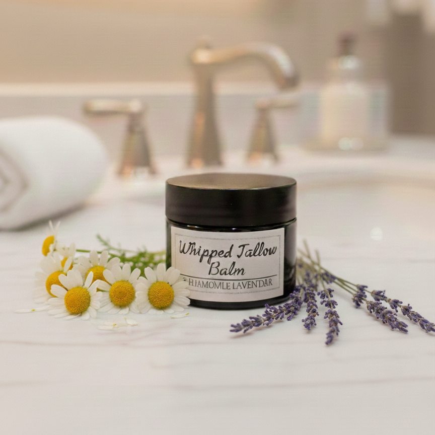 Whipped Tallow Balm 2oz - Chamomile Lavender