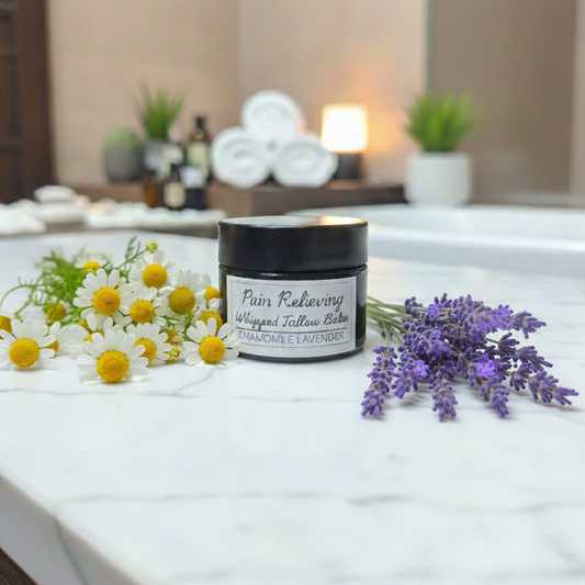 Whipped Tallow Balm (Pain Relieving) 2oz - Chamomile Lavender